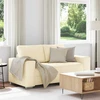 Dvivietė sofa, kreminės spalvos, 160x77x82 cm, velvetas, audinys