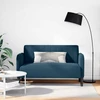 Dvivietė sofa, mėlyna, 109 cm, aksomas
