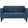 Dvivietė sofa, mėlyna, 111 cm, audinys