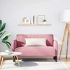 Dvivietė sofa, rožinė, 109 cm, aksomas
