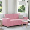 Dvivietė sofa, rožinė, 180x78x84 cm, aksomas