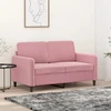 Dvivietė sofa, rožinės spalvos, 120cm, aksomas
