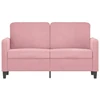 Dvivietė sofa, rožinės spalvos, 120cm, aksomas