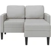 dvivietė sofa su gultu L formos debesies pilka 125 cm audinys