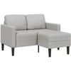 dvivietė sofa su gultu L formos debesies pilka 125 cm audinys