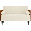 Dvivietė sofa su pagalvėlėmis, 110 cm, linas