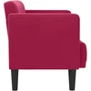 Dvivietė sofa, vyno raudonumo, 111 cm, aksominė