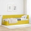 Lova Kampinė lovos konstrukcija Geltona 80 cm x 200 cm Aksomas