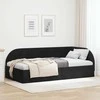 Lova Kampinė lovos konstrukcija Juoda 100 cm x 200 cm Aksomas