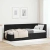 Lova Kampinė lovos konstrukcija Juoda 80 cm x 200 cm Aksomas
