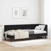 Lova Kampinė lovos konstrukcija Juoda 80 cm x 200 cm Aksomas