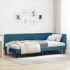Lova Kampinė lovos konstrukcija Mėlyna 100 cm x 200 cm Aksomas
