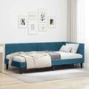 Lova Kampinė lovos konstrukcija Mėlyna 80 cm x 200 cm Aksomas
