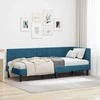 Lova Kampinė lovos konstrukcija Mėlyna 80 cm x 200 cm Aksomas