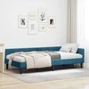 Lova Kampinė lovos konstrukcija Mėlyna 90 cm x 200 cm Aksomas