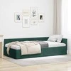 Lova Kampinė lovos konstrukcija Tamsiai žalia 90 cm x 200 cm Aksomas