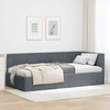 Lova Kampinė lovos konstrukcija Tamsiai pilka 100 cm x 200 cm