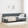 Lova Kampinė lovos konstrukcija Tamsiai pilka 80 cm x 200 cm Aksomas