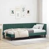 Lova Kampinė lovos konstrukcija Tamsiai žalia 90 cm x 190 cm Aksomas
