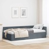 Lova Kampinė lovos konstrukcija Tamsiai pilka 80 cm x 200 cm Aksomas