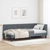 Lova Kampinė lovos konstrukcija Tamsiai pilka 90 cm x 200 cm Aksomas