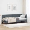 Lova Kampinė lovos konstrukcija Tamsiai pilka 80 cm x 200 cm Aksomas