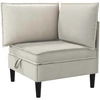 Kampinė Sofa su Saugykla Avižinė Aksomas