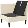 Kampinė Sofa su Saugykla Kreminė Aksomas