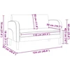 Loveseat sofa, pilka, 110cm, dirbtinė oda