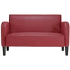 Loveseat sofa, vyno raudona, 110cm, dirbtinė oda