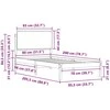 Lova Lovo rėmas su apmuštu galvūgaliu Šviesiai pilka 80 x 200 cm