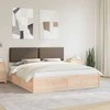 Lova Lovo rėmas su apmuštu galvūgaliu Taupe 200 x 200 cm