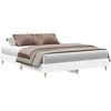 Lova Lovos rėmas 2 pcs Balta 152 x 203 cm Apdirbta mediena