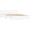 Lova Lovos rėmas 2 pcs Balta 193 x 203 cm Apdirbta mediena