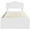 Lova Lovos rėmas Balta 100 x 200 cm Kietos pušies mediena