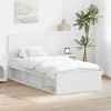 Lova Lovos rėmas Balta 100 x 200 cm Kietos pušies mediena