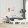 Lova Lovos rėmas Balta 135 x 190 cm Kietos pušies mediena