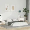 Lova Lovos rėmas Balta 135 x 190 cm Kietos pušies mediena