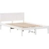 Lova Lovos rėmas Balta 140 x 190 cm Pušies medienos masyvas