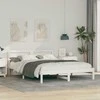 Lova Lovos rėmas Balta 140 x 200 cm Kietos pušies mediena