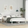 Lova Lovos rėmas Balta 140 x 220 cm Kietos pušies mediena