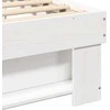 Lova Lovos rėmas Balta 150 x 200 cm Kietos pušies mediena