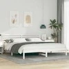Lova Lovos rėmas Balta 200 x 200 cm Kietos pušies mediena