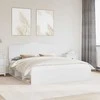 Lova Lovos rėmas Balta 200 x 200 cm Kietos pušies mediena