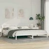 Lova Lovos rėmas Balta 200 x 200 cm Kietos pušies mediena
