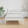 Lova Lovos rėmas Balta 215,5 x 105,5 x 69,5 cm Kietas pušies medis