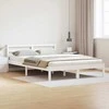 Lova Lovos rėmas Balta 215,5 x 165,5 x 69,5 cm Kietas pušies medis