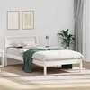 Lova Lovos rėmas Balta 75 x 190 cm Kietos pušies mediena