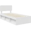 Lova Lovos rėmas Balta 75 x 190 cm Kietos pušies mediena