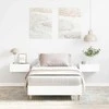 Lova Lovos rėmas Be Čiužinio Baltas 75x190 cm Inžinierinė mediena